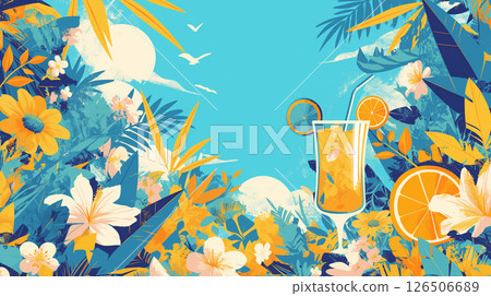 夏季在海灘度假村的熱帶海灘上放鬆身心 126506689