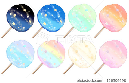 Colorful cotton candy illustration 126506698
