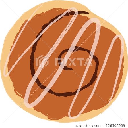 Simple cinnamon roll illustration Simple cinnamon roll illustration 126506969