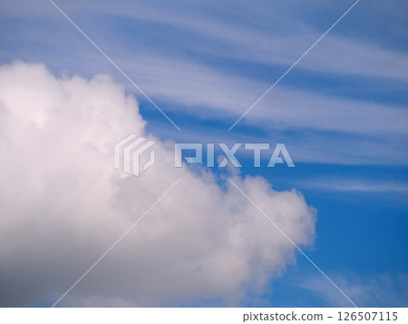 White clouds floating in the blue sky White clouds floating in the blue sky 126507115