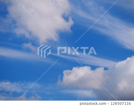 White clouds floating in the blue sky 126507116