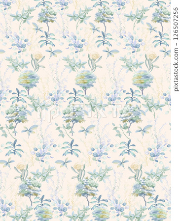 Creative Hand Drawn Floral and Scrollwork Pattern Illustrations 126507256