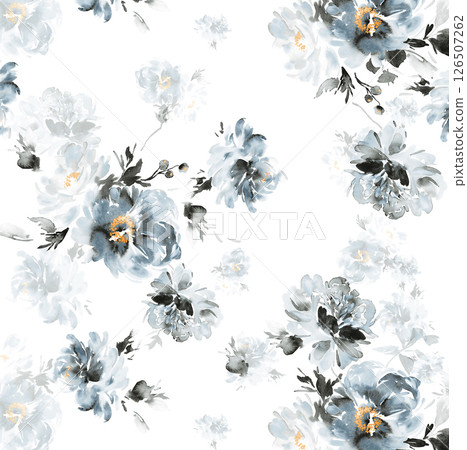 Creative Hand Drawn Floral and Scrollwork Pattern Illustrations 126507262