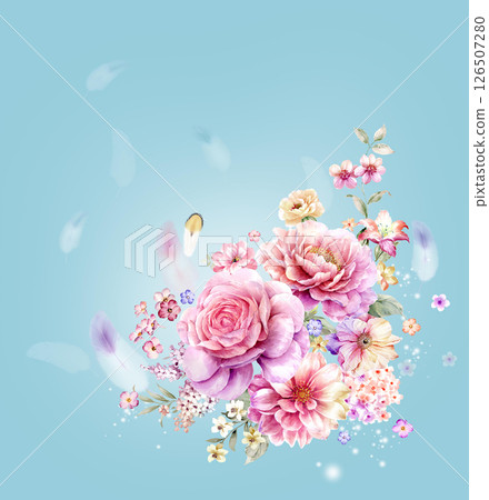 Creative Hand Drawn Floral and Scrollwork Pattern Illustrations 126507280