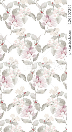 Creative Hand Drawn Floral and Scrollwork Pattern Illustrations 126507295