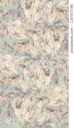 Creative Hand Drawn Floral and Scrollwork Pattern Illustrations 126507296