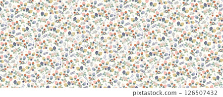 Elegant Hand Painted Curly Flower Motif Art Compositions Elegant Hand Painted Curly Flower Motif Art Compositions 126507432