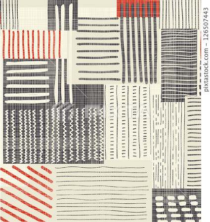 Elegant Hand Painted Curly Flower Motif Art Compositions 126507443