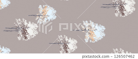 Elegant Hand Painted Curly Flower Motif Art Compositions Elegant Hand Painted Curly Flower Motif Art Compositions 126507462