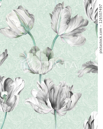 Whimsical Handmade Scroll Floral Design Sketch Graphics Whimsical Handmade Scroll Floral Design Sketch Graphics 126507497