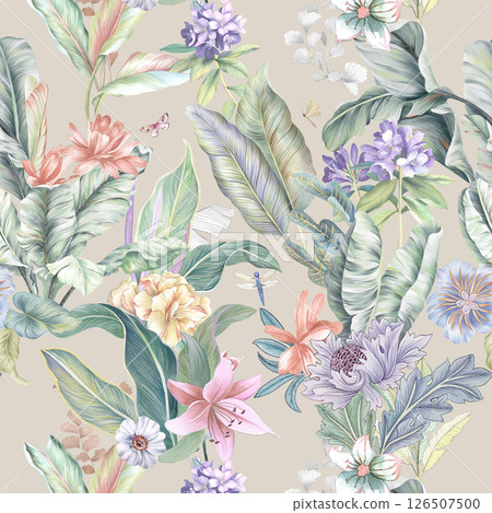 Whimsical Handmade Scroll Floral Design Sketch Graphics 126507500