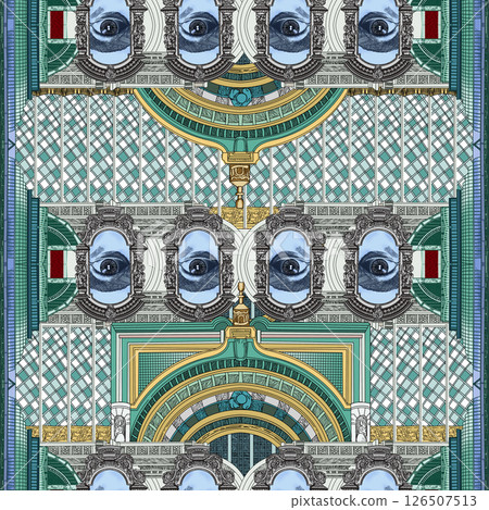 Whimsical Handmade Scroll Floral Design Sketch Graphics 126507513