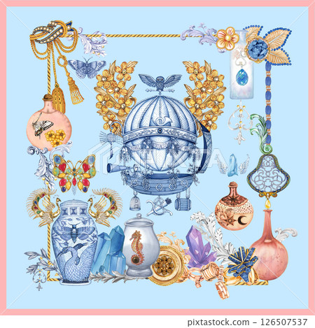 Whimsical Handmade Scroll Floral Design Sketch Graphics Whimsical Handmade Scroll Floral Design Sketch Graphics 126507537