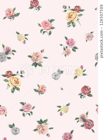 Whimsical Handmade Scroll Floral Design Sketch Graphics 126507589