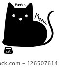 Cute outline design tattoo 126507614