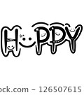 Cute outline design tattoo 126507615