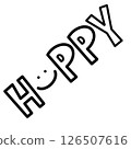 Cute outline design tattoo 126507616