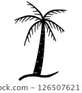 Cute outline design tattoo 126507621