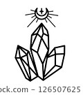 Cute outline design tattoo 126507625