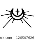 Cute outline design tattoo 126507626