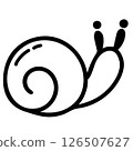 Cute outline design tattoo 126507627