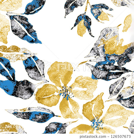 Unique Hand Illustrated Curly Floral and Scroll Motif Works Unique Hand Illustrated Curly Floral and Scroll Motif Works 126507673