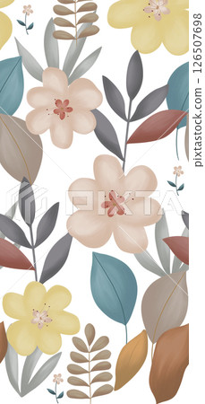 Unique Hand Illustrated Curly Floral and Scroll Motif Works Unique Hand Illustrated Curly Floral and Scroll Motif Works 126507698