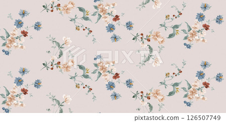 Exquisite Hand Rendered Flower Scroll Pattern Creations Exquisite Hand Rendered Flower Scroll Pattern Creations 126507749