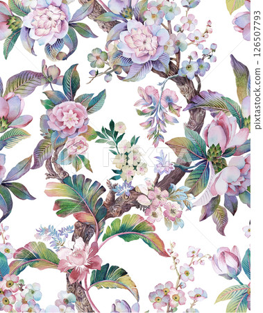 Exquisite Hand Rendered Flower Scroll Pattern Creations Exquisite Hand Rendered Flower Scroll Pattern Creations 126507793