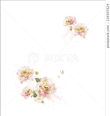Exquisite Hand Rendered Flower Scroll Pattern Creations 126507824