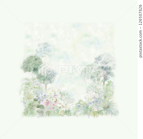 Exquisite Hand Rendered Flower Scroll Pattern Creations 126507826