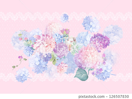 Exquisite Hand Rendered Flower Scroll Pattern Creations 126507830