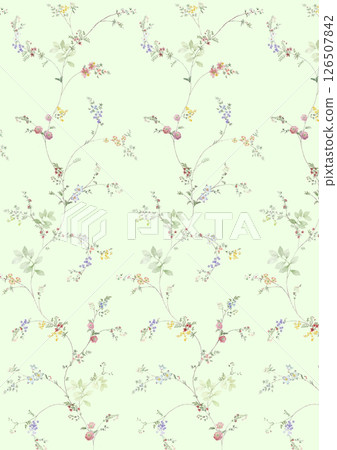 Exquisite Hand Rendered Flower Scroll Pattern Creations 126507842