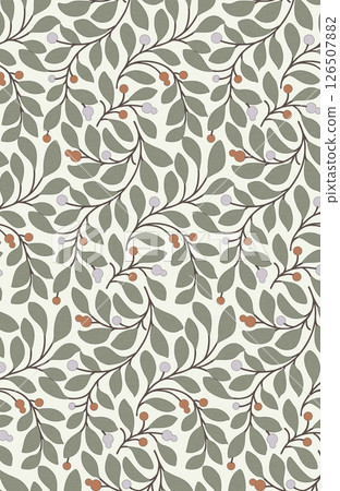 Artistic Hand Crafted Floral Curly Design Illustration Pieces 126507882