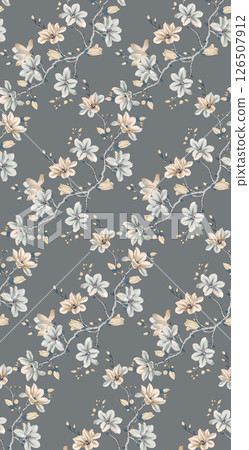 Artistic Hand Crafted Floral Curly Design Illustration Pieces Artistic Hand Crafted Floral Curly Design Illustration Pieces 126507912