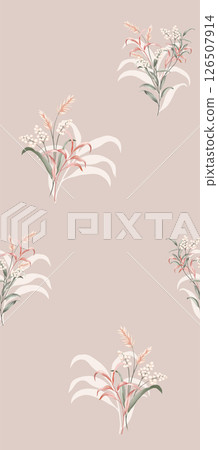 Artistic Hand Crafted Floral Curly Design Illustration Pieces Artistic Hand Crafted Floral Curly Design Illustration Pieces 126507914