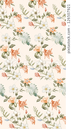 Artistic Hand Crafted Floral Curly Design Illustration Pieces Artistic Hand Crafted Floral Curly Design Illustration Pieces 126507921
