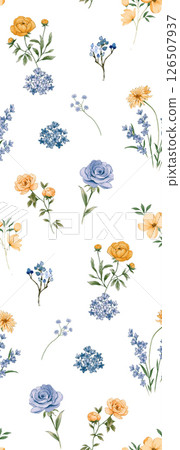 Artistic Hand Crafted Floral Curly Design Illustration Pieces Artistic Hand Crafted Floral Curly Design Illustration Pieces 126507937