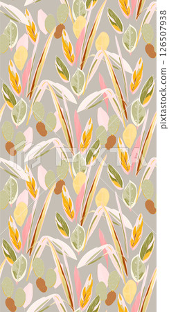 Artistic Hand Crafted Floral Curly Design Illustration Pieces Artistic Hand Crafted Floral Curly Design Illustration Pieces 126507938