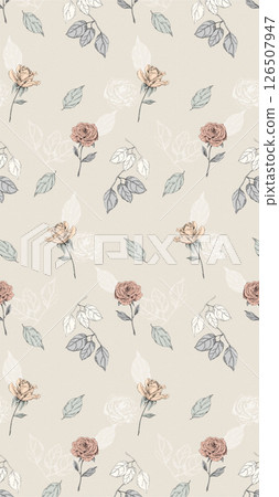 Artistic Hand Crafted Floral Curly Design Illustration Pieces 126507947