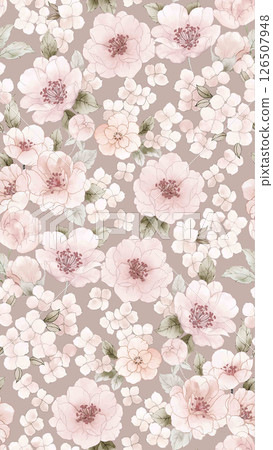 Artistic Hand Crafted Floral Curly Design Illustration Pieces 126507948