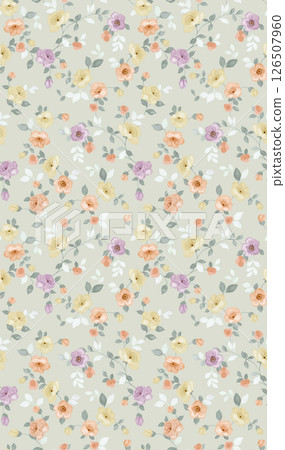 Artistic Hand Crafted Floral Curly Design Illustration Pieces 126507960