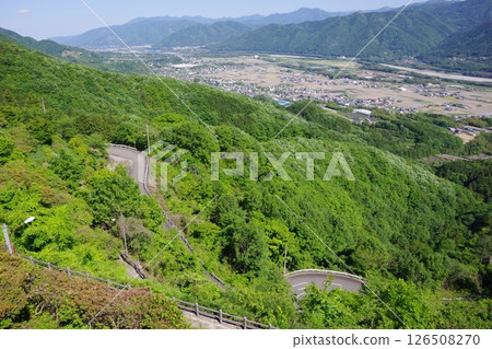 從德島縣三好市健康通訊之林眺望美濃健康防災公園 126508270