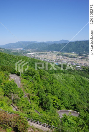 從德島縣三好市健康交流之林眺望美馬 126508271