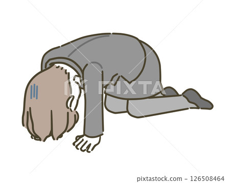 A depressed young woman (suit) 126508464