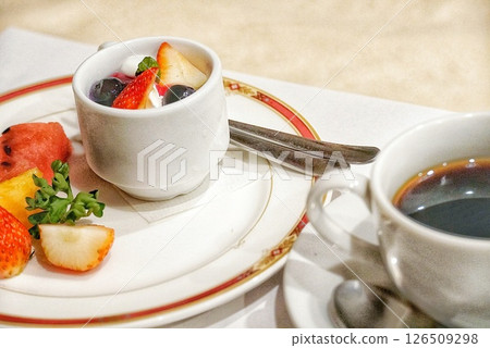 After-meal sweets and coffee 126509298