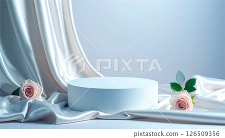 Display cosmetics beauty products beauty mockup template design 126509356