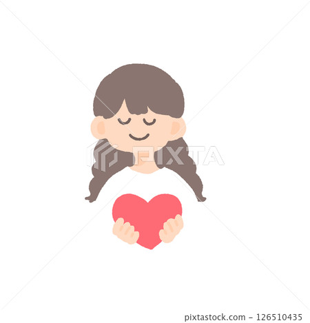 Woman with heart 126510435