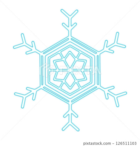 淡藍色的花狀雪花 126511103