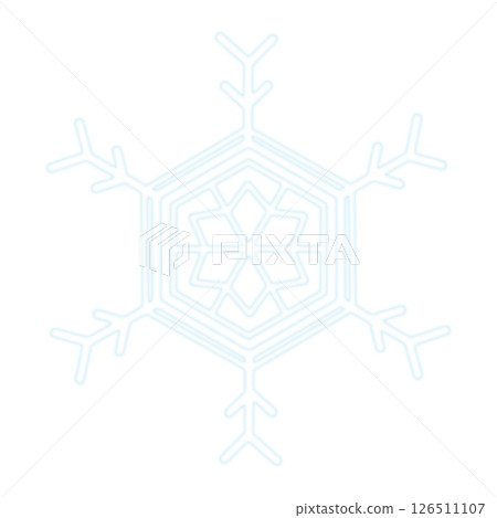 淡藍色的花狀雪花 126511107